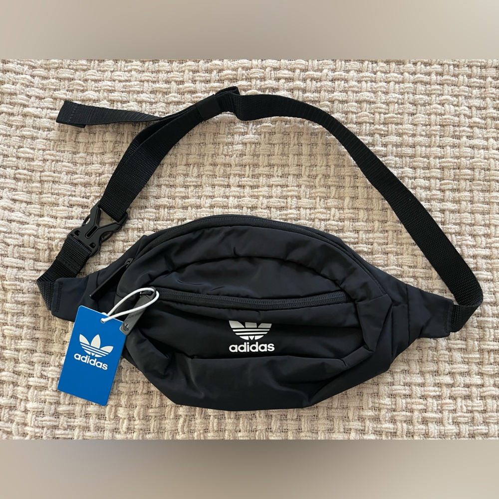 Adidas Black Trefoil Belt Bag